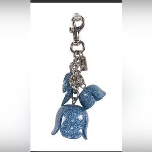 Coach Y2K Glitter Blue Tea Rose Bag Charm